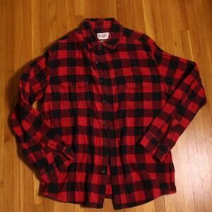 Goodfellow & Co Buffalo Plaid Men's Flannel red and black button up XL